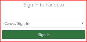 Panopto Sign In
