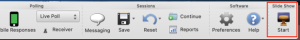 PointSolutions toolbar with the Start button (Slide Show group) outlined in red